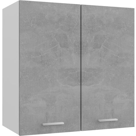 Armoire suspendue Gris béton 60x31x60 cm Aggloméré