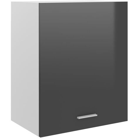 Armoire suspendue Gris brillant 50x31x60 cm Aggloméré vidaXL - High gloss grey