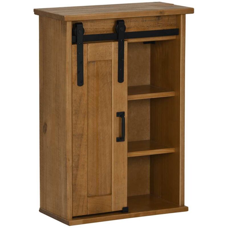 VidaXL Armoire suspendue HALDEN porte coulissante 49x22,5x70 cm pin