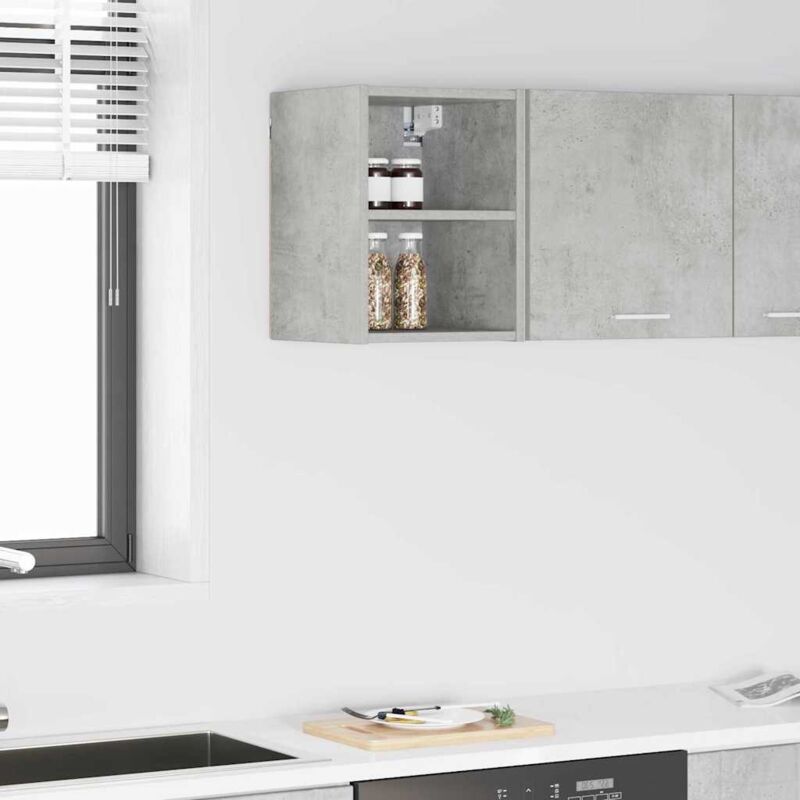vidaXL Armoire suspendue avec stockage Gris béton 30 x 29,5 x 40 cm