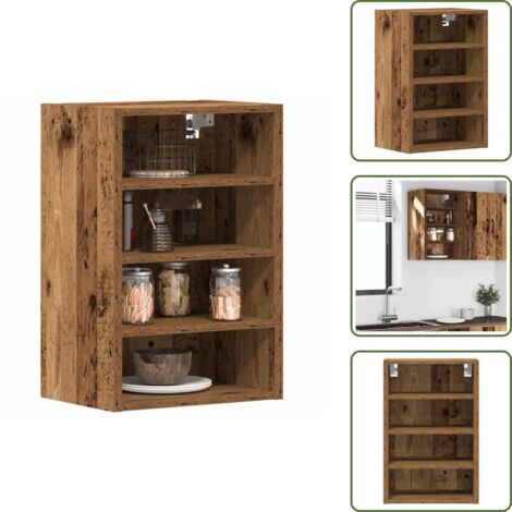 Armoire suspendue vieux bois 40x29,5x60 cm bois d'ingénierie - Armoire Suspendue - Armoires Suspendues - Armoire De Cuisine - Armoire De Rangement