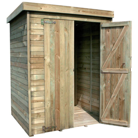 Cerland – Armoire de jardin en pin sylvestre 150x132x190 cm – Traitement autoclave vert classe 3 – Volume utile 3,66 m³ – Double porte sécurisée