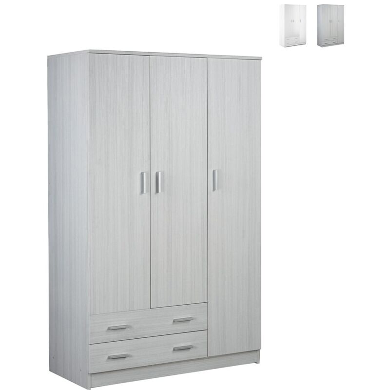 Sarmog - Armoire trois portes avec deux tiroirs Eucalyptus 115x52x h180 cm Sarmog - Armoire trois portes avec deux tiroirs Eucalyptus 115x52x h180 cm