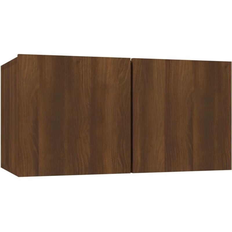 Helloshop26 - Armoire tv suspendue chêne 60 x 30 x 30 cm bois d'ingénierie brun