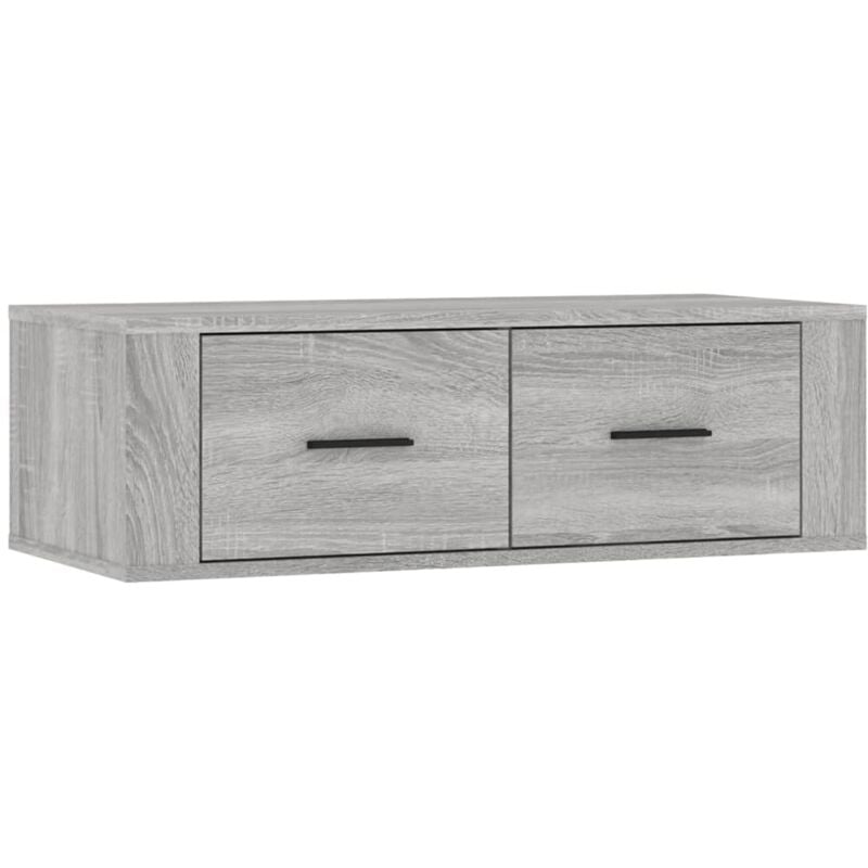 Armoire tv suspendue sonoma 80 x 36 x 25 cm bois d'ingénierie gris