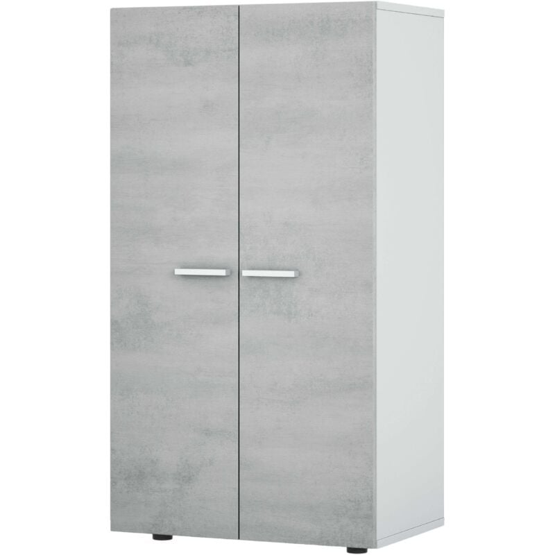 Meuble à chaussures 2 portes 6 étagères meuble à chaussures moderne 55x36x103 cm