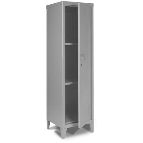 Armoire vestiaire ESTEL en métal gris foncé - Gris