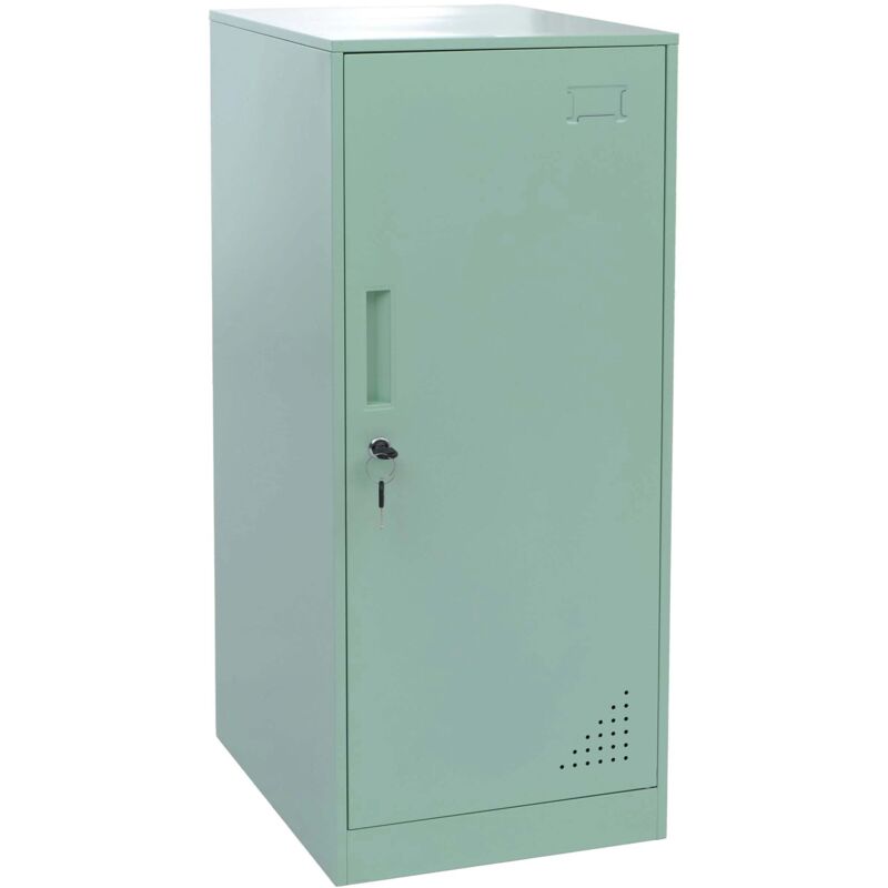 Armoire vestiaire métallique avec tringle et étagère amovible 90x38x45 cm acier couleur menthe 040008960 Armoire vestiaire métallique avec tringle et étagère amovible 90x38x45 cm acier couleur menthe 040008960