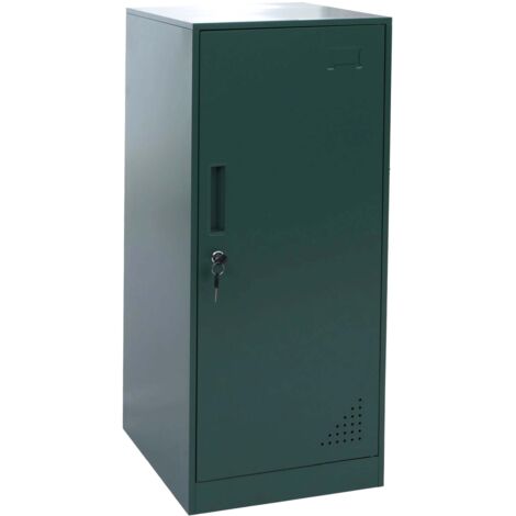 Armoire vestiaire métallique avec tringle et étagère amovible 90x38x45 cm acier vert 040008961