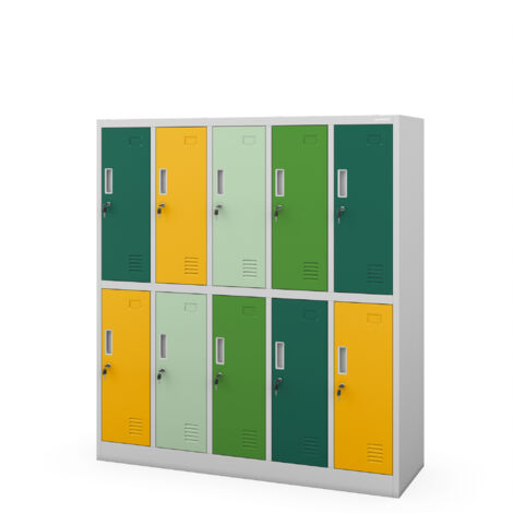 Armoire vestiaire modèle BARTUŚ, 1360 x 1500 x 450 mm, gris multicolore