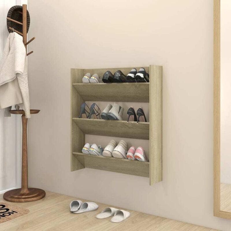 Vidaxl - Armoire à chaussures murale chêne Sonoma bois d'ingénierie