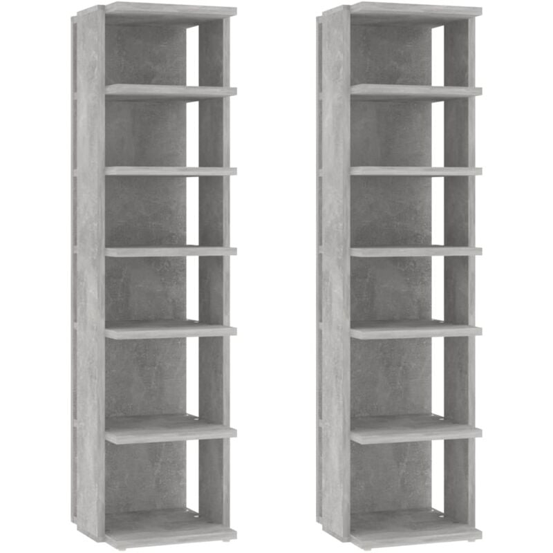 Armoires à chaussures range chaussures rangement meuble entrée couloir salon lot de 2 27,5 x 27 x 102 cm gris