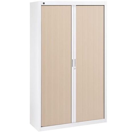 Armoires à rideaux démontables 200 x 120 cm portes chêne clair - Maxiburo
