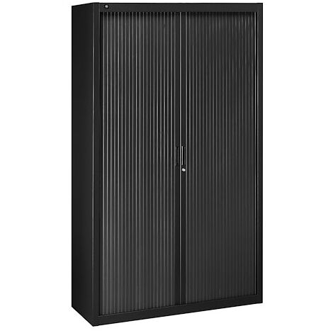 Armoires à rideaux démontables H 200 x L 120 cm Noir - portes noires - Maxiburo