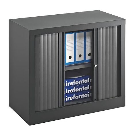 Armoires à rideaux Eco-conçue Classiques anthracite H 70 x L 80 - Maxiburo