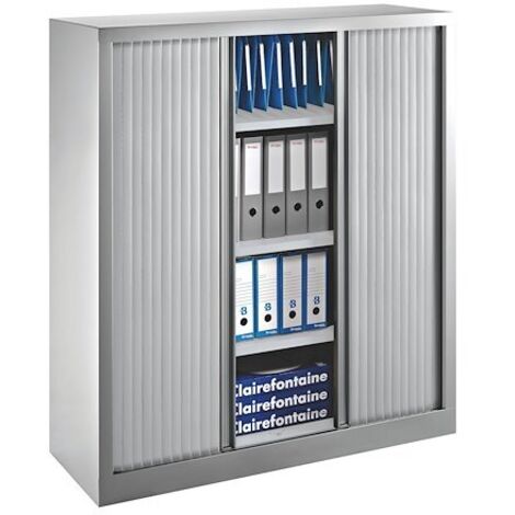 Armoires à rideaux monobloc H 136 x L 120 cm corps aluminium rideaux aluminium