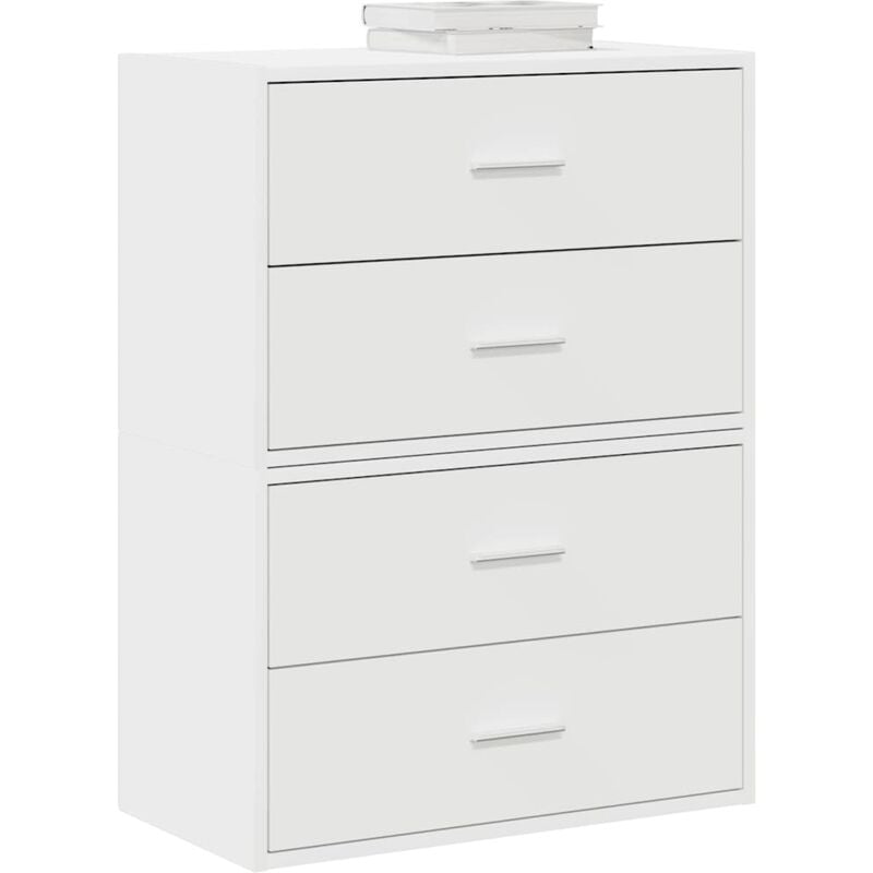 Armoires avec 2 tiroirs 2pcs blanc 60x31x40cm bois d'ingénierie - Vidaxl