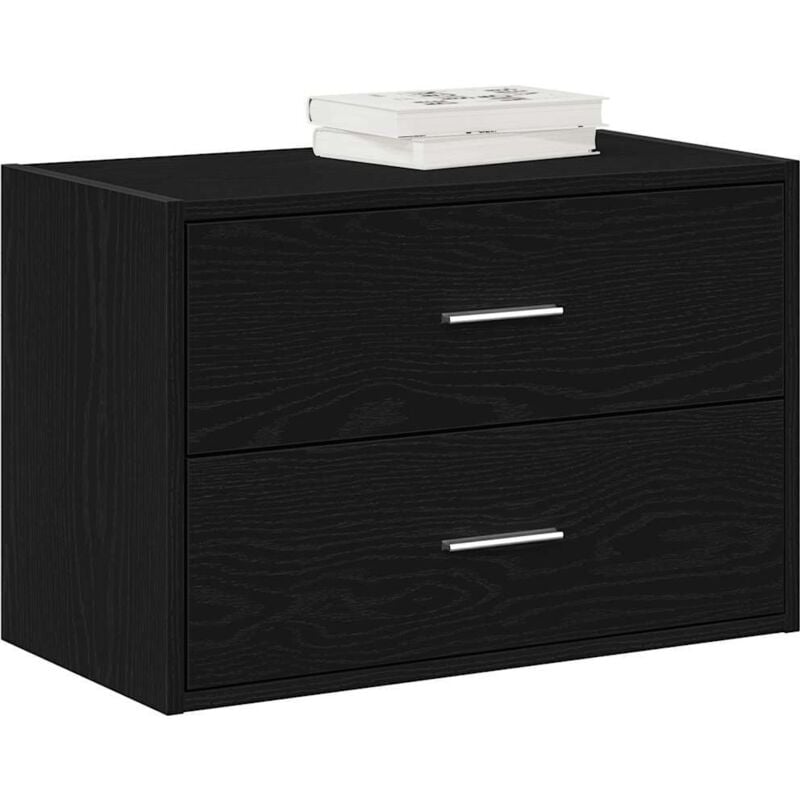 Armoire avec 2 tiroirs chêne noir 60x31x40 cm bois d'ingénierie Vidaxl