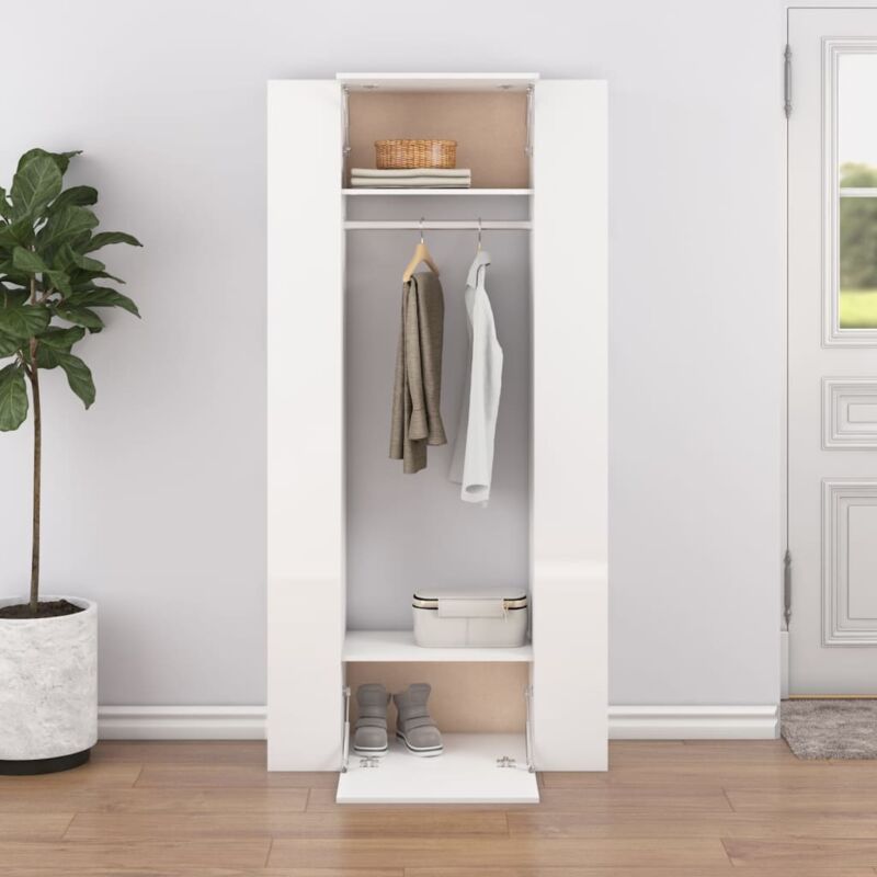 Vidaxl - Armoires de couloir 2 pcs blanc Bois d'ingénierie