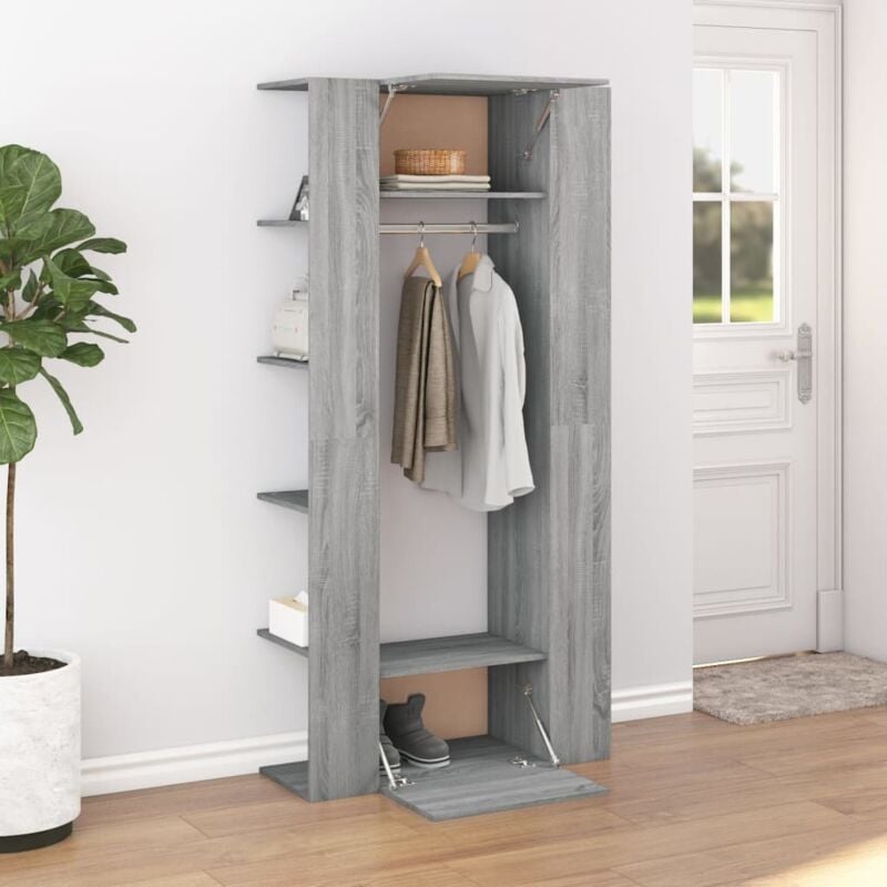 Vidaxl - Armoires de couloir 2 pcs sonoma gris Bois d'ingénierie