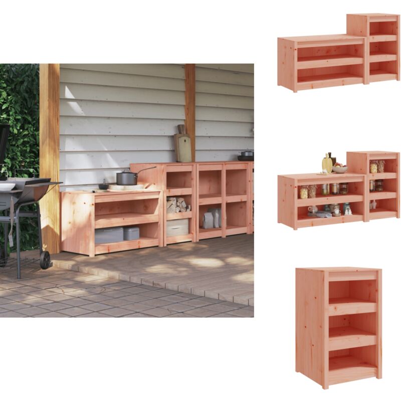 Armoires de cuisine d'extérieur 2 pcs bois massif douglas - Meubles De Cuisine - Armoires De Cuisine - Cuisine Extérieure - Meuble Extérieur - Bois