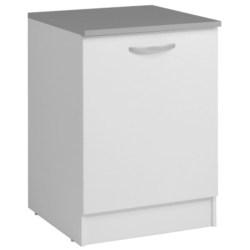 Armoires de cuisine eko Matt White Modern Style 1 porte bas de rangement 60 cm