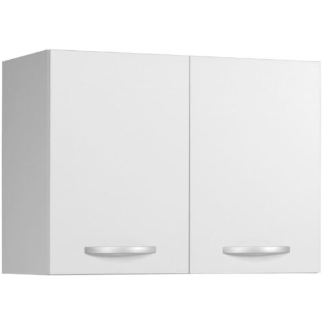 Armoires de cuisine EKO Matt White Modern Style Rangement supérieur 2 portes 80 cm