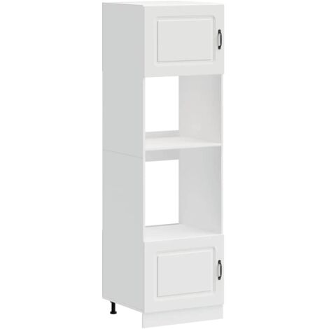 Armoires de four 2 pcs Kalmar blanc bois d'ingénierie