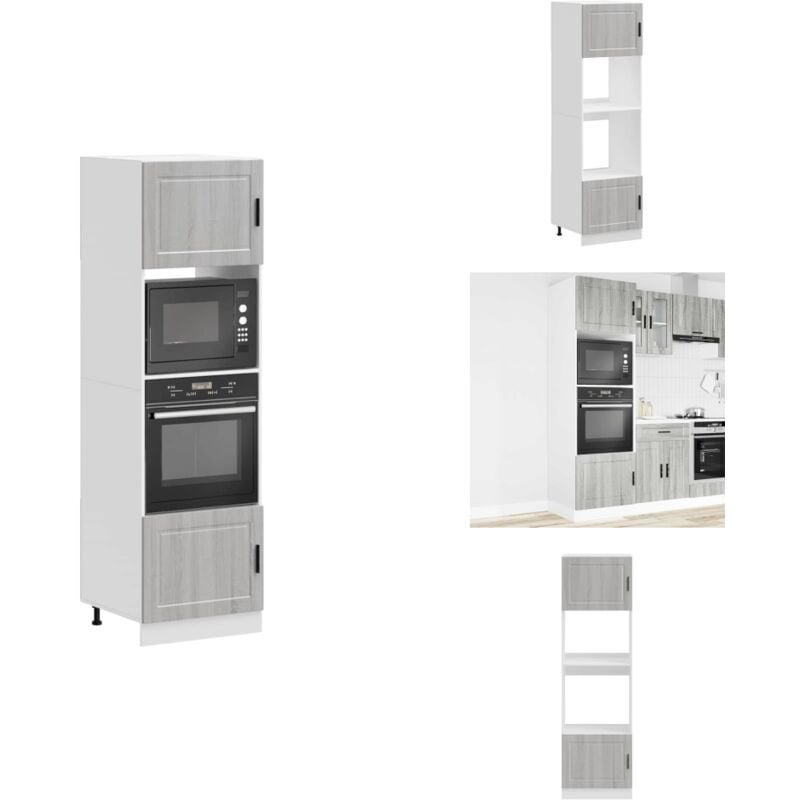 Armoires de four 2 pcs Porto sonoma gris bois d'ingénierie - Armoire De Four - Armoires De Four - Unité De Four - Unité De Four De Cuisine