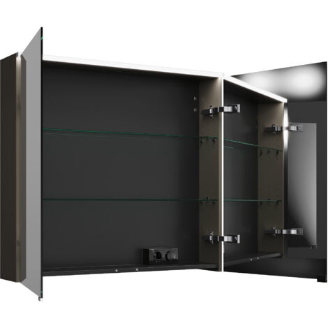 Armoires de toilette burgbad Eqio avec éclairage LED à poser, 2