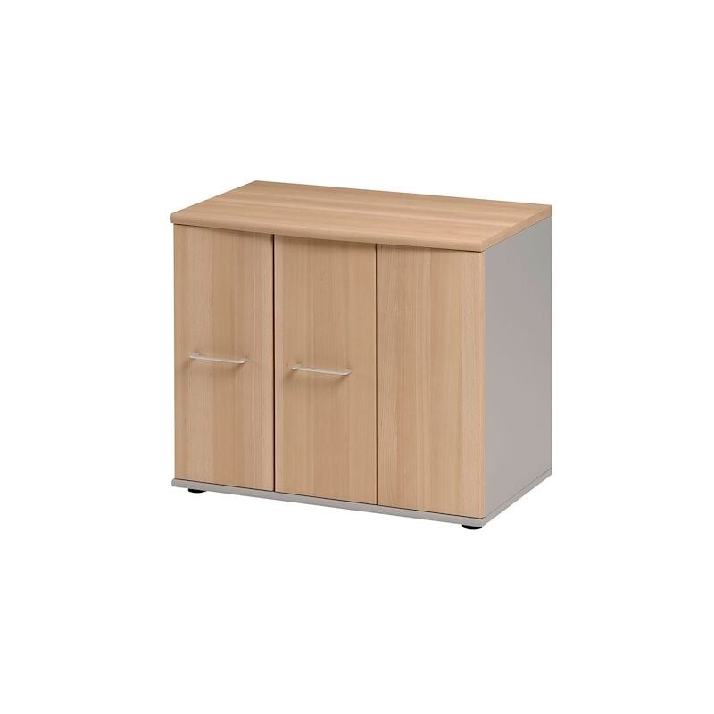 Gautier - Armoire base Jazz h 71 cm 1 porte battante 2 portes pliantes hêtre ambré