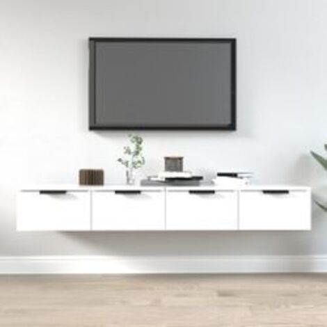Armoires murales 2 pcs Blanc 68x30x20 Bois d'ingénierie