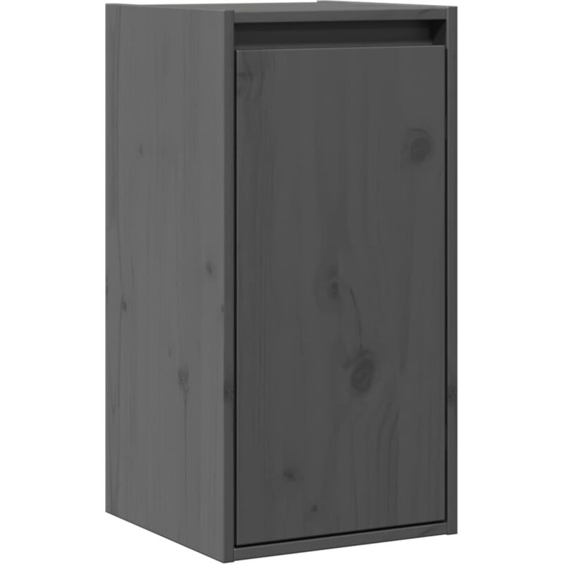Vidaxl - Armoire murale Gris 30x30x60 cm Bois de pin massif