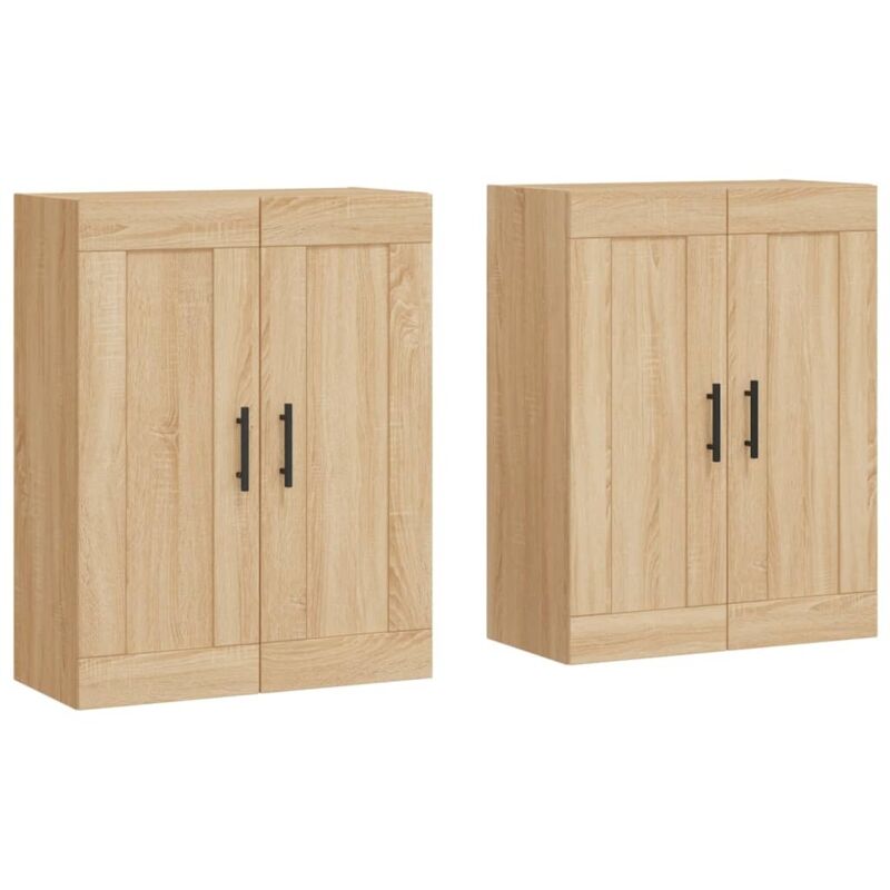 Vidaxl - Armoires murales 2 pcs chêne sonoma bois d'ingénierie