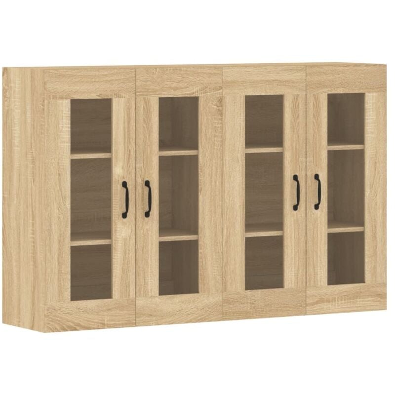 Armoires murales 2 pcs chêne sonoma bois d'ingénierie vidaXL