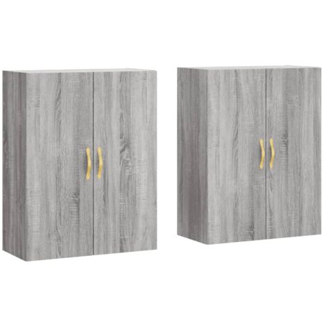 Armoires murales 2 pcs sonoma gris 69,5x34x90