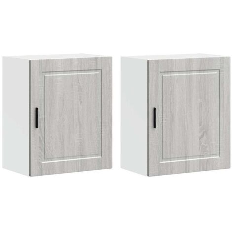 Armoires murales de cuisine  Meuble de cuisine 2 pcs Porto sonoma gris