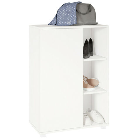 Armoirette 1 Porte 6 Niches 9 Paires Blanc L 67.5 H 96.5 P 35 cm