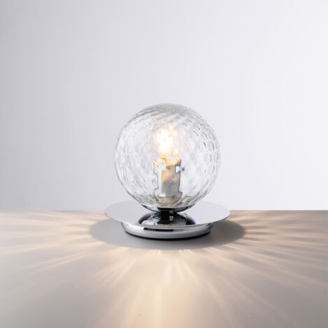 Armonia Lampe de table en fer chromé poli 1 lumière H.17 d.16 BL285-LT-CR
