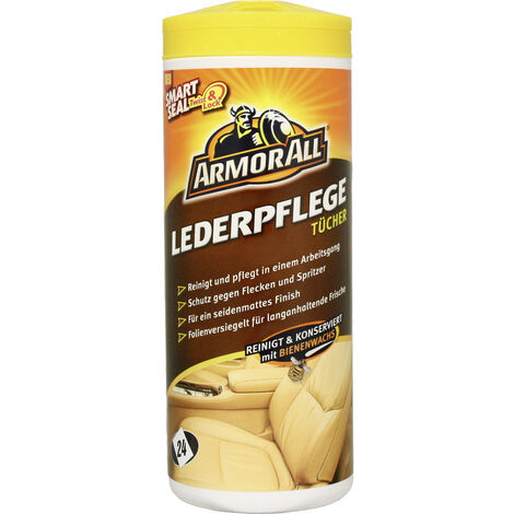 Armor All Lederpflegetücher-Box 24 Tücher Pflege Reiniger Leder