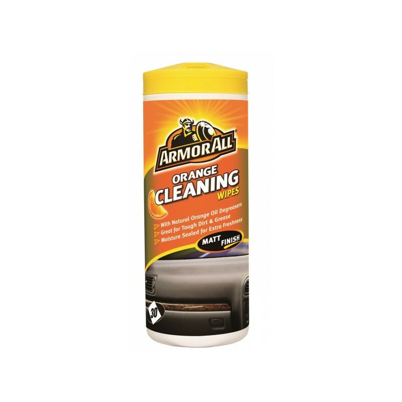 DashboardÂ Cleaning Wipes - Orange - Tub Of 30 - 45030EN - Armorall