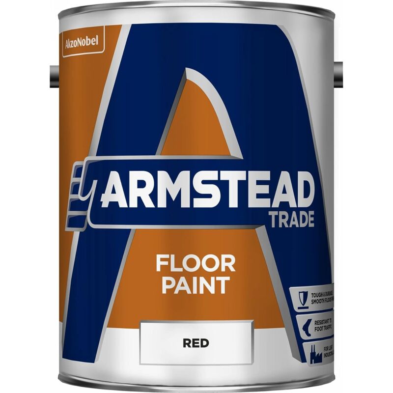 Armstead - 5218612 Trade Floor Paint-Red (5 Litre) - red