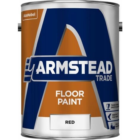 Armstead 5218612 Trade Floor Paint-Red (5 Litre) - RED