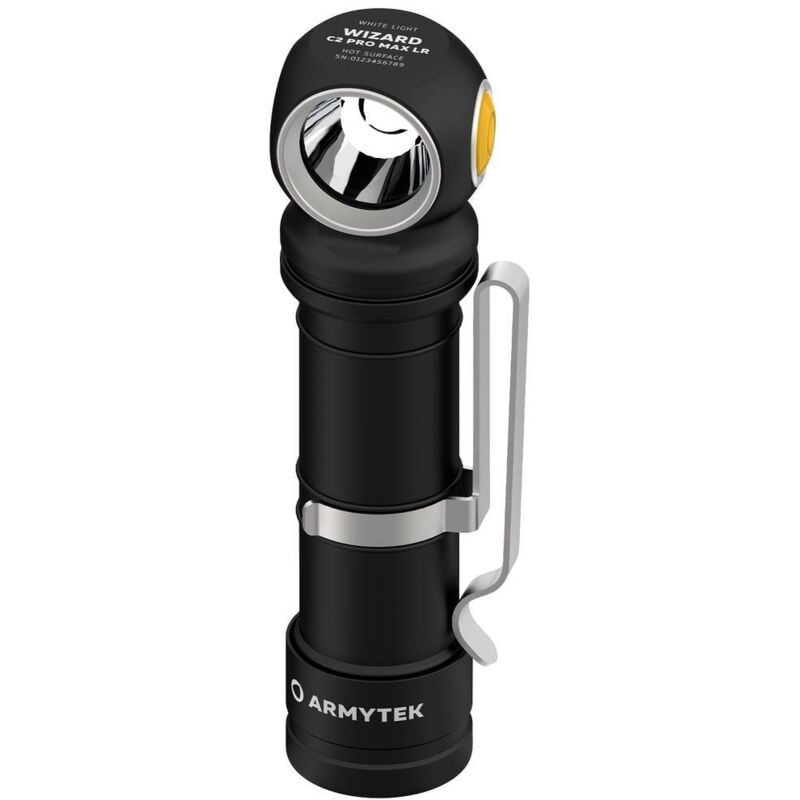 ArmyTek Wizard C2 Pro Max LR Warm LED Lampe de poche avec clip ceinture, avec étui à batterie 3870 lm 151 g V309343