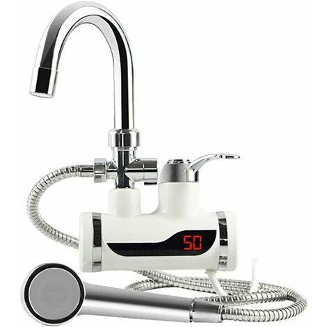 Arnault-Robinet électrique 220 V avec chauffe-eau instantané et appareil de douche, chauffe-eau instantané avec affichage LCD de la température, robinet d'eau chaude, chauffe-eau instantané pour cuisi
