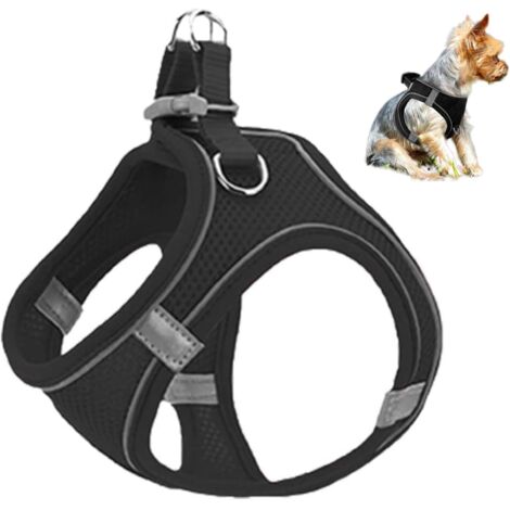 Arnés antitirones para perros, fácil de poner y usar en exteriores, talla XS, color negro