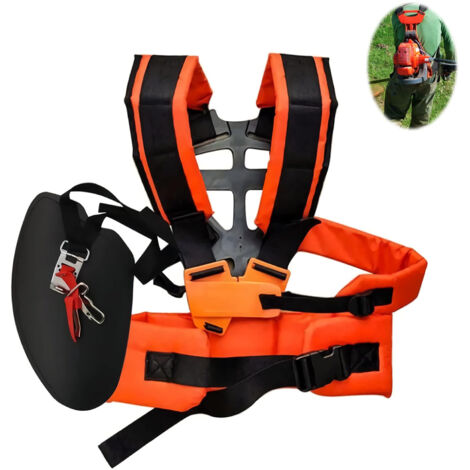 Arnés de doble hombro para cortacésped, correa universal para el hombro, accesorio universal para desbrozadora y cortacésped.