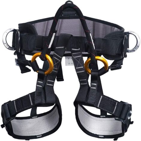Arnés de escalada, arnés de guía, cinturones de seguridad para montañismo de alto nivel, rescate, espeleología, escalada, rapel, equipo de medio cuerpo
