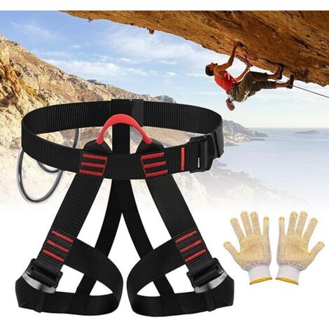 Arnés de escalada, cinturón de escalada de montañismo, medio cuerpo, cinturón de seguridad anticaídas, cinturón de seguridad para cintura, correas de escalada, material de escalada, correa de medio