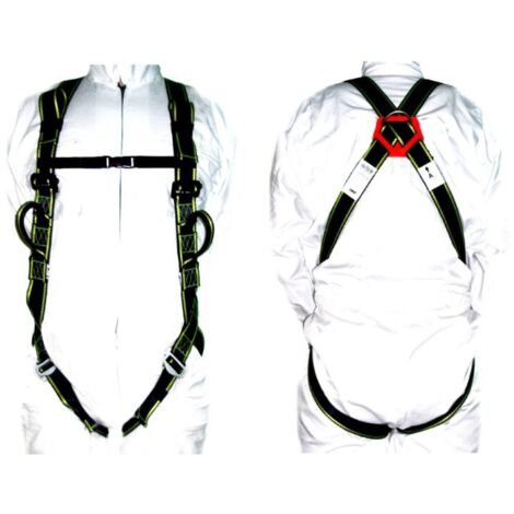 Arnés de seguridad con 2 puntos de enganche + cuerda de seguridad.